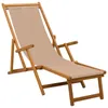 vidaXL Transat pliable, 3 positions, en bois d'eucalyptus Voir les images du produit 1