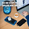 BOT Solární powerbanka SP5 1 panel 30000mAh s kabely zelená Náhled obrázku produktu 4
