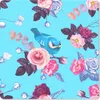 MuchoWow® Mauspad Mousepad Vogel - Blumen - Muster 20x20 cm Produktbild-Vorschau 1