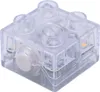A close-up, isolated shot of a transparent LEGO DUPLO light brick. Podgląd zdjęcia produktu