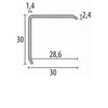 Eckschutzwinkel 30 x 30 x 2500 mm Winkelprofil Produktbild-Vorschau 2
