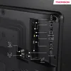 Close-up view of the back panel of a television, showing various ports and connectors with labels. Produktbild-Vorschau