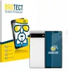 A product shot of a screen protector for a Google Pixel 6a, displayed with its packaging and a phone. Produktbild-Vorschau