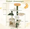 A diagram showing the dimensions of a cat tree. Podgląd zdjęcia produktu