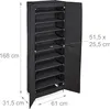 Relaxdays Schuhschrank, 30 Paar Schuhe, magnetische Türen, Produktbild-Vorschau 4