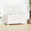 vidaXL Gartentruhe Weiß 121x55x64 cm Massivholz Kiefer - Produktbild-Vorschau 1