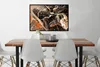 MuchoWow® Gerahmtes Poster Acrylfarbe - Rot - Schwarz 90x60 Produktbild-Vorschau 2