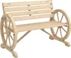 Banc de jardin Outsunny Banc 2 places Banc en bois Design Voir les images du produit 1