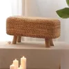 Wasserhyazinth Teakholz Sitzbank AMSTERDAM 80cm natural Produktbild-Vorschau 4