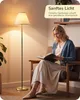 EDISHINE Stehlampe Wohnzimmer, Baumwoll-Leinenschirm, Produktbild-Vorschau 5