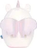 A white unicorn plush toy with pink glitter wings and horn, shown from the back. Produktbild-Vorschau