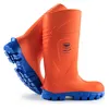 A pair of orange and blue work boots. Produktbild-Vorschau