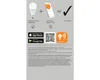 Diagram showing how to connect a smart bulb to a smartphone app and smart home system. Produktbild-Vorschau