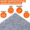 Rasenteppich 133 x 700 cm Grau mit Noppen Kunstrasen Produktbild-Vorschau 3