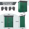 Metalowa szopa ogrodowa COSTWAY, 150 x 90,5 x 185 cm | 1,5 Podgląd zdjęcia produktu 2
