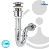tecuro Siphon mit Pop Up Ablaufventil verchromt - Universal Produktbild-Vorschau 3