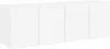 A white TV cabinet with four doors against a white background. Anteprima dell’immagine prodotto