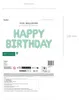 Ballon Girlande Happy Birthday 340x35cm Schriftzug Grün Produktbild-Vorschau 3