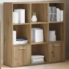 vidaXL Regál Artisan dub 98x29x97,5 cm Materiál na báze Náhľad obrázku produktu 3