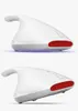 Two views of a white handheld vacuum cleaner with a red grate. Produktbild-Vorschau