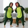 Onesie Kigurumi Pyjama Kostüm für Erwachsene Green Dinosaur Produktbild-Vorschau 5