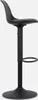 A black adjustable bar stool is shown against a white background. Produktbild-Vorschau