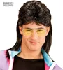 Vokuhila Männer Perücke mit Brille 80er Jahre Mullet in Produktbild-Vorschau 1