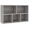 vidaXL Bücherregal/Sideboard Grau Sonoma 50x25x80 cm Produktbild-Vorschau 8