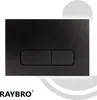 A black toilet flush plate with two buttons. Produktbild-Vorschau