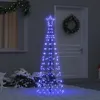 vidaXL Arbre de Noël LED avec piquets de terre bleu 250 cm Voir les images du produit 1