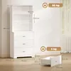 HOMCOM Knižnica 180 cm, vysoká skriňa s 3 zásuvkami a 3 Náhľad obrázku produktu 3