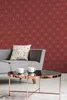 A living room setting with a sofa, coffee table, and wallpaper. Produktbild-Vorschau