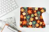 MuchoWow® Mauspad Mousepad Retro - Muster - Blumen - 1970er Produktbild-Vorschau 6