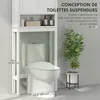 HOMCOM Meuble WC dessus de toilette meuble machine à laver Voir les images du produit 6