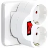 2 STÜCK Steckdosen Adapter mit Schalter, Doppelstecker, Produktbild-Vorschau 5
