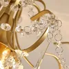 Kronleuchter, Kristalldeckenleuchten, goldene LED Produktbild-Vorschau 2