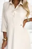 Numoco Hemdblusenkleid für Damen Sandy beige L Produktbild-Vorschau 5