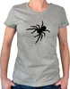 Huuraa Damen T-Shirt Spinne Silhouette M Sport Grey Bio Produktbild-Vorschau 1