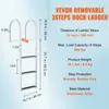 A diagram of a white dock ladder with dimensions and specifications. Podgląd zdjęcia produktu