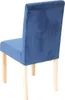A single blue upholstered chair with light wooden legs is shown from the back. Produktbild-Vorschau