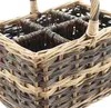 Panier à bouteilles "Nature" en osier, clair & foncé, pour Voir les images du produit 5