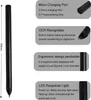 A diagram showing a smart pen with callouts describing its features and specifications. Náhľad obrázku produktu
