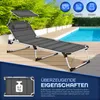 tillvex® Sonnenliege mit Dach und Kopfkissen Anthrazit - Produktbild-Vorschau 7