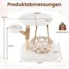 COSTWAY 123cm drevené škrabadlo, strom pre mačky so Náhľad obrázku produktu 3