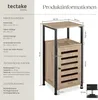 tectake® Beistellschrank Durham 38,5 x 31,5 x 81 cm Produktbild-Vorschau 6