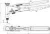 Technical drawing of a blind rivet nut setting tool with dimensions. Anteprima dell’immagine prodotto