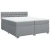 vidaXL Boxspringbett mit Matratze Hellgrau 200x200 cm Stoff Produktbild-Vorschau 3