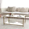 Skye Decor, Astro, Couchtische, Or, Verre, 90 x 40 x 60 cm Voir les images du produit 1