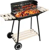 Grill węglowy ogrodowy na kółkach z 3 półkami i rożnem Podgląd zdjęcia produktu 10