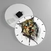 Wanduhr - Rund - Glasuhr - Wolf Tier Wald - 30x30cm - Produktbild-Vorschau 2